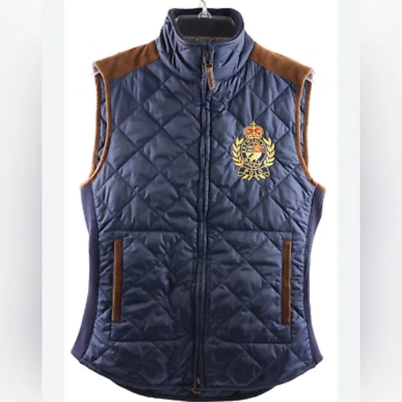Ralph Lauren Bomber Suede Quilted
Puffer Vest - Picture 1 of 3